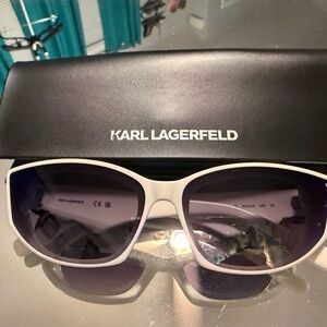 Karl Lagerfeld White and Black Sunglasses
